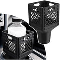 Car Cup Holder Expander for Half-Gallon Juice & Milk,Classic Milk Crate Cup Holder Adapter with Lattice Frame,Anti-Spill Square Cups Holders Insert for Car SUV Truck Interior
