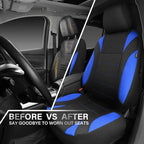 Neoprene Wetsuit Seat Covers, Waterproof Car Seat Covers Full Sets with 5mm Composite EVA, Universal Fit for Car Sedan, SUV Trucks Anti Slip with Airbag Compatible(Black Blue