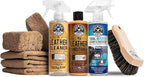 Complete Leather Cleaner and Conditioner Detailing Kit with Total Interior, for Cars, Home, Office, and More (Works on Natural, Faux Leather and More) 9 Items - HOL412