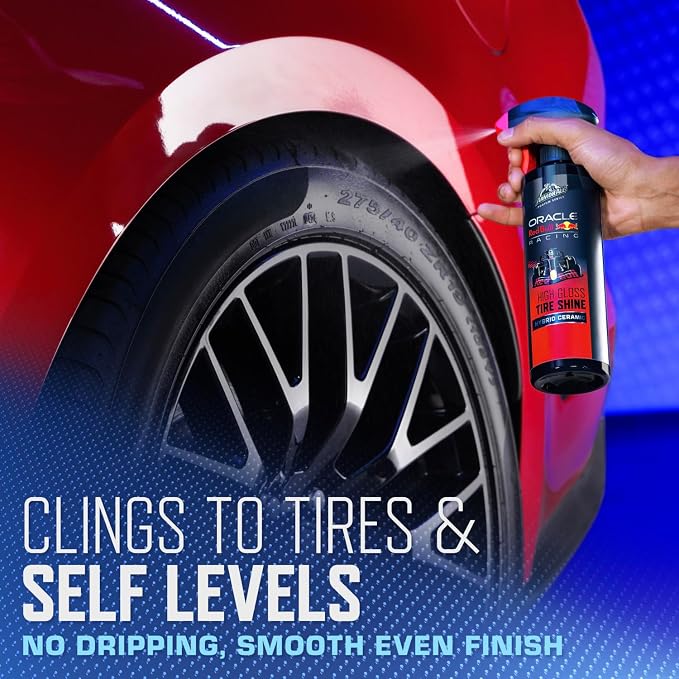 Podium Series Hybrid Ceramic High Gloss Tire Shine Spray, 16 fl oz, Long-Lasting Car Tire Shine Developed in Collaboration With Oracle Red Bull Racing