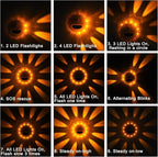 USB Rechargeable LED Road Flares Emergency Lights with Magnetic Base, 9 Strobe Options Roadside Emergency Warning Car Safety Beacon Flashing Disc Flare Kit for Vehicles & Boat (Orange Lights, 3 Pack)