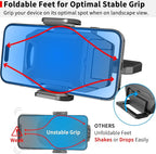 Sturdy CD Slot Phone Mount with One Hand Operation Design, Hands-Free Car Phone Holder Universally Compatible with All iPhone & Android Cell Phones, for Smartphone Mobile (Faux Leather)