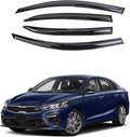 Black Outside Mount Window Rain Guards Compatible with 2019-2023 KIA Forte,Original,Durable Window Visor Deflectors