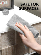 Microfiber Cleaning Cloth Roll- 75 Sheets, 12" x 12" (Grey) | Super Absorbent, Lint-free, Tear-away Microfiber Towel Roll, for All-Purpose Cleaning, Reusable Alternative to Paper Towels