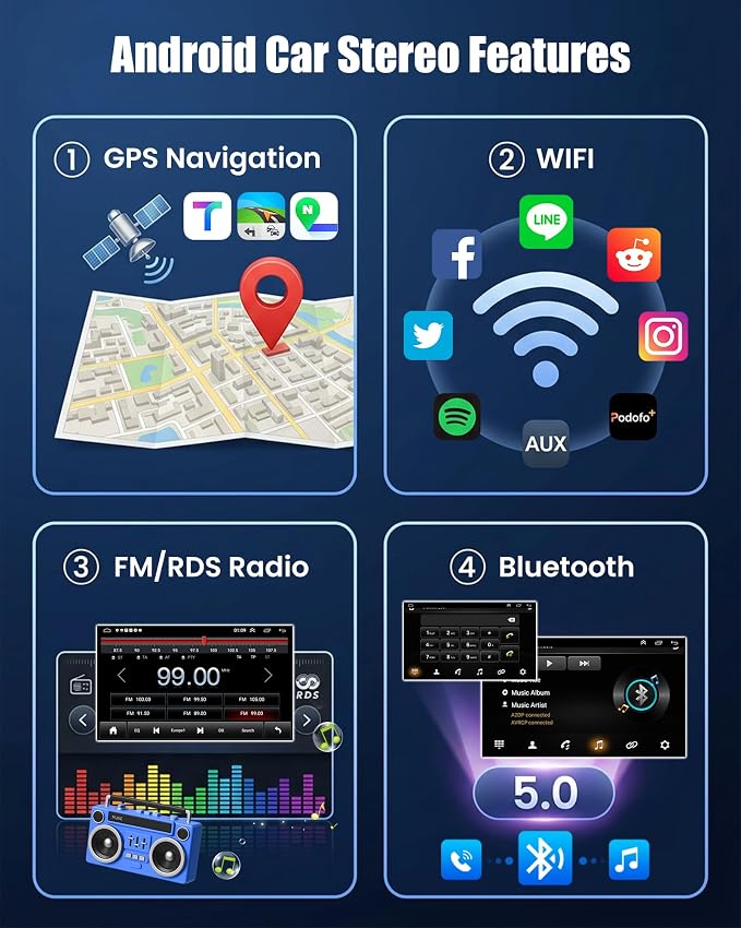 2G 64G for Hyundai Elantra 2011 2012 2013 Android Car Stereo, 9 Inch Touch Screen Car Radio with Wireless CarPlay Android Auto MirrorLink GPS WiFi FM HiFi Steering Wheel Control+AHD Backup Camera