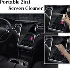 Car Screen Cleaner Spray and Wipe for Women, Cell Phone Touchscreen Cleaning Wiper Kit Accessories for MacBook Display iPad iPhone Mac Laptop Computer Monitor TV Screens, Black Grey White