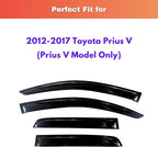 KPY Rain Guards Fit for 2012-2017 Toyota Prius V, Out-Channel Window Visors Vent Wind Deflectors 4PC, Car Accessories for 12-17 Prius V (Prius V Model Only)