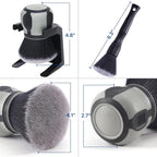 Curveball Detail Brush, Car Ultra Soft Bristles Detailing Brushes, 4PCS Professional Auto Cleaning Brush, Covers Large Area Inside or Outside Vehicles, Exterior Interior Brush- Gray
