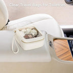 Clear Makeup Bag - TSA Approved Toiletry Bag for Carry-on & Checked Luggage, Water Resistant Car Storage Organizer with Reinforced Seams