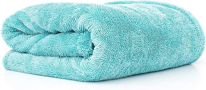 The Liquid8r, Absorbent 70/30 Blend Microfiber Drying Towel for Cars, Trucks, and SUVs, Safe for Detailing, Scratch-Free, Twist Loop, 1100 GSM, 25x36 Inches, Aqua Blue