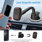 Magnetic Car Phone Holder Mount [6 Strong Magnets], Cell Phone Holder Car [Suction Cup], Phone Car Holder Mount [Windshield Dashboard] fit for Most Smartphones