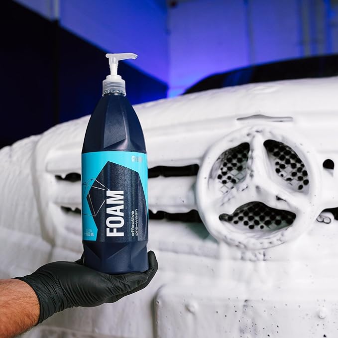 Gyeon Foam Premium Car Pre‑Wash Snow Foam for Safe Paint Cleansing Deep Clinging Suds Touchless Pre‑Wash Cleaning Solution for Coating Maintenance Safe Pressure Washer for Car Exterior