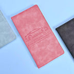 Car Accessories Registration and Insurance Holder, Leather Essential Card Magnetic Shut Vehicle Glove Box Organizer Case for Auto Driver License Document Truck Motorcycle Boat - Pink