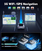 [4G+128G] Car Stereo for Honda Pilot 2006 2007 2008 with 5GWiFi/Android 15/Wireless Carplay Android Auto,9" Incell Touch Screen Radio,GPS/EQ DSP/Bluetooth5.0/SWC/AHD Backup Camera