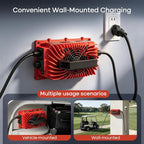 48 Volt Golf Cart Battery Charger 18 AMP for Club Car Precedent & DS with 3-Pin Round Plug-Lead Acid