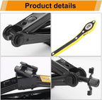 2 Pack 2T Scissor Jack for Car - 2 Ton Robust Steel Car Jack with Saving Effort Ratchet Handle, 2 Ton Load Capacity, Universal Cars Jacks Tool Kit for Auto and Trucks