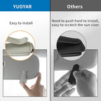 2 Packs Magnetic Sunglass Holder for Car Visor (4Pcs Grey) | Magnetic Interior Car Accessories