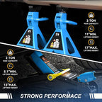 2 Ton Floor Jack with Jack Stands, Heavy Duty Steel Hydraulic Racing Floor Jack with Single Piston Quick Lift Pump, Hydraulic Trolley Service Car Jack, Blue
