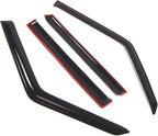 Outside Mount Window Vent Visors Rain Guards Compatible with Suzuki Sidekick 1989-1998 | Side Window Wind Deflectors Rain Shields | Smoke Tinted, 4 Pcs Set, DGWV-403-2
