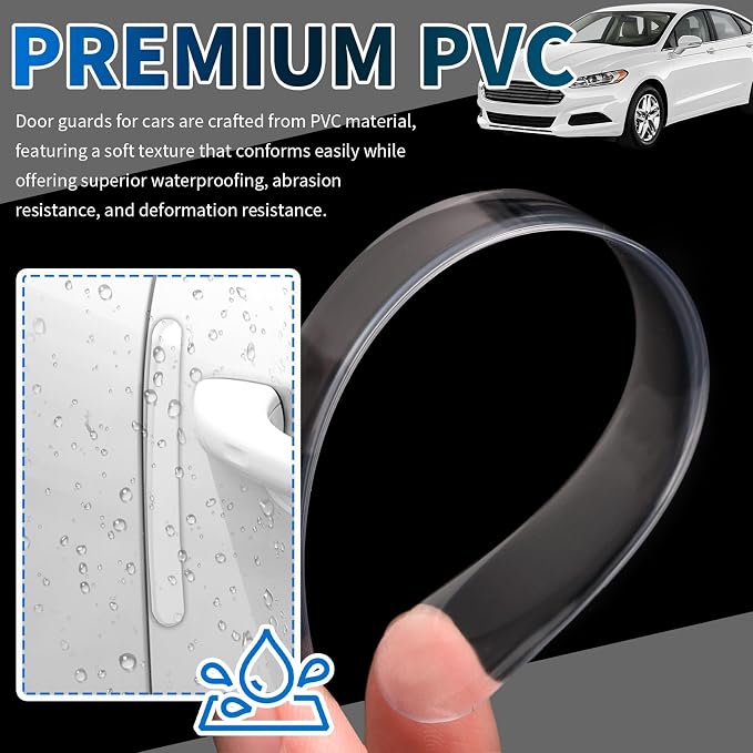 8PCS Transparent Car Door Edge Guards Kit,Anti-Collision & Anti-Scratch Car Door Edge Protector,Self-Adhesive Cars Doors Corner Protector Automotive Exterior Accessories