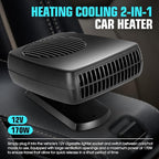 12V 170W Portable Car Heater, 2 in 1 Heating & Cooling, Electric Car Heaters Defroster with Plugs in Cigarette Lighter, fit The car of Fuse ≥ 15A, Fast Heating Defroster, 360° Rotation