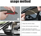 2Pcs Carbon Fiber Car Side Mirror Rain Visor Guard, Auto Mirror Rain Eyebrow Guard, Universal for Cars, Trucks and SUVs (Transparent Black)