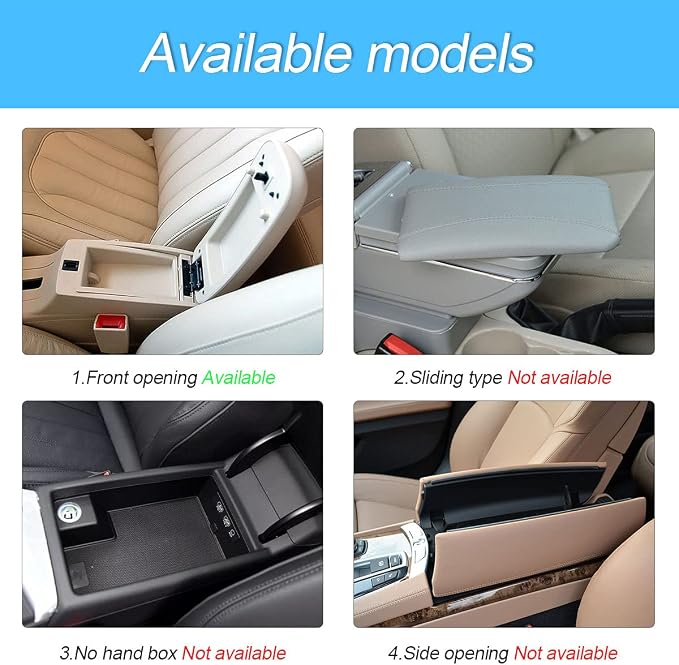 Car Leather Center Console Cushion Pad, 11.4"x7.4" Waterproof Armrest Seat Box Cover Fit for Cars, Vehicles, SUVs, Comfort, Car Interior Protection Accessories (Black/Red-2)
