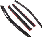 Outside Mount Window Vent Visors Rain Guards Compatible with Mercedes C240 C320 Wagon 2002-2005 | Side Window Wind Deflectors Rain Shields | Smoke Tinted, 4 Pcs Set, DGWV-724