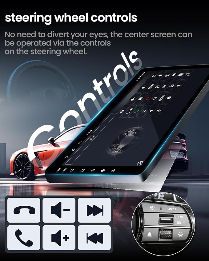 8 Core 4GB+64GB for Toyota Highlander 2008-2012 Car Radio Stereo Upgrade: Android 15, 9-Inch 1280 x 800 IPS, 5G Wireless CarPlay Android Auto, AM FM RDS, DSP, WiFi 6, GPS, SWC, Backup Camera