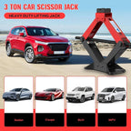 Portable Car Jack Kit 3 Ton, Heavy Duty Scissor Jack for Car, Spair Tire Changing kit with Lug Wrench, Emergency Kit for Car SUV MPV