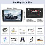 Android Car Stereo for Ford Explorer 2005-2010 with Wireless CarPlay Android Auto Mirror Link 2G+64G 10.1 Inch Touchscreen Bluetooth GPS Navigation WiFi FM Backup Camera MIC
