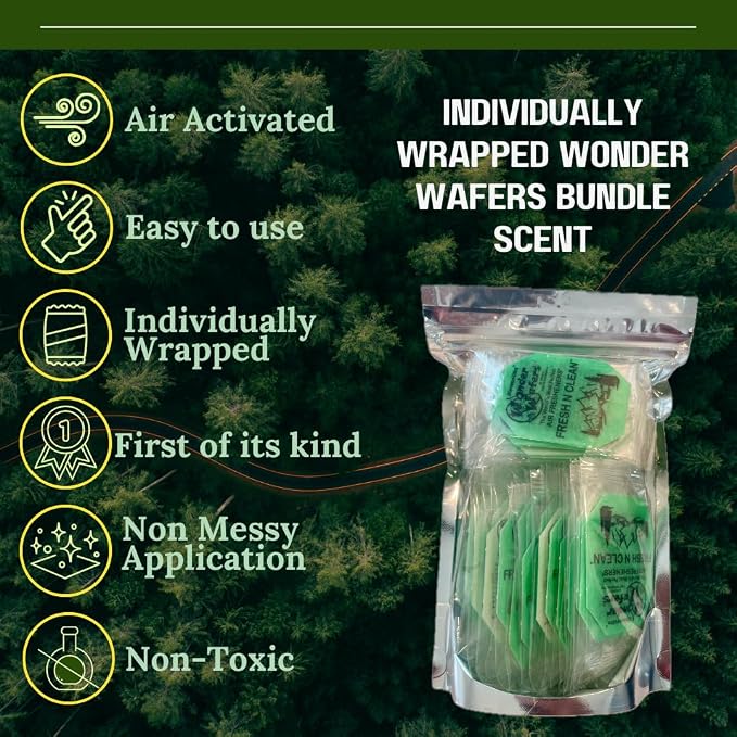 Wonder Wafers 75 Count Air Fresheners Individually Wrapped, Fresh N Clean Fragrance