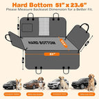 Dog Car Seat Cover for Pets 100% Waterproof Seat Cover Hammock 600D Heavy Duty Scratch Proof Nonslip Durable Soft Back Seat Covers for Cars Trucks and SUVs