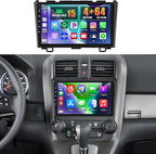 [4+64G] Android 15 Car Radio for Honda CRV 2007-2011, Car Stereo with Wireless Carplay Android Auto GPS Navigation WiFi 9 Inch Touchscreen WiFi Bluetooth FM/RDS Rear View Camera Microphone