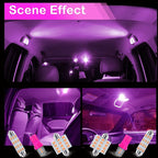 24 PCS Car LED Lights, Interior Replacement Bulbs for Car Interior Lights Dome Lights Plate Lights Map Lights Door Lights License,Compatible with All Vehicles(Pink)