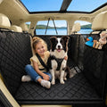 Back Seat Extender for Dogs, Dog Car Seat Cover with Detachable Hard Bottom Holds 440 LB, 600D Heavy Dog Seat Cover with Seatbelt, 100% Waterproof Backseat Extender for Sedan SUV Truck