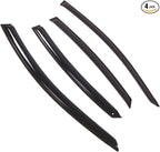 Outside Mount Window Vent Visors Rain Guards Compatible with Hyundai Accent 2011-2017 | Side Window Wind Deflectors Rain Shields | Smoke Tinted, 4 Pcs Set, DGWV-691