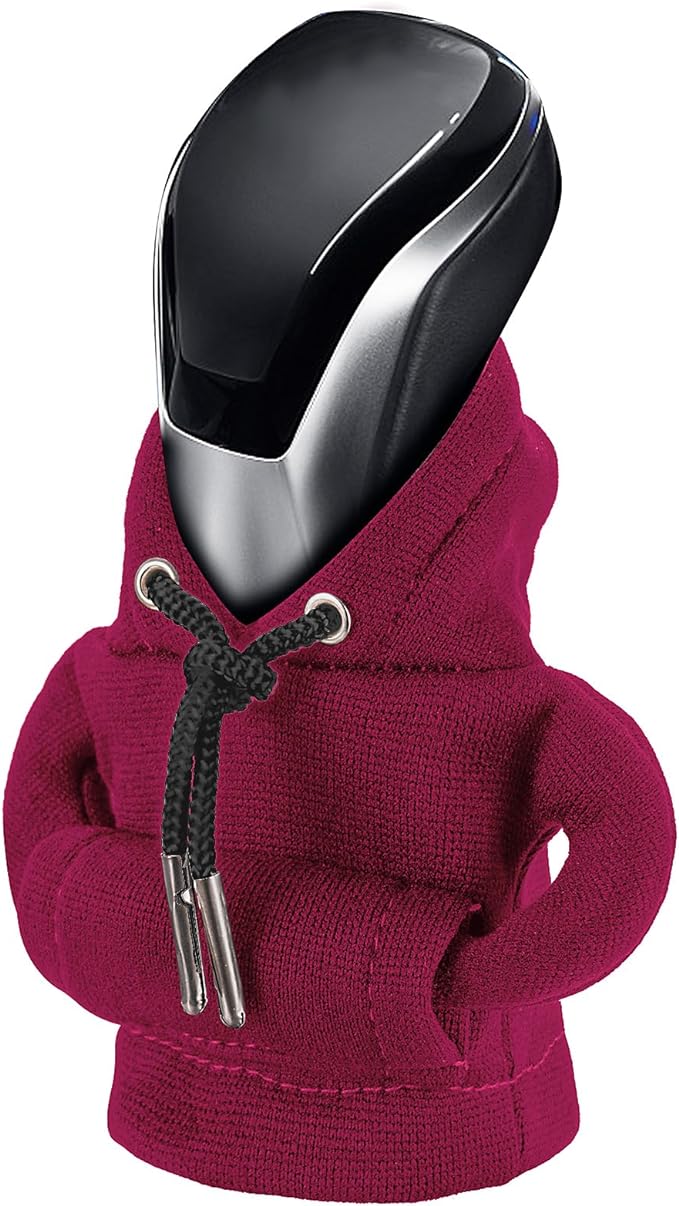 SLLAK Gear Shift Hoodie Cover, Universal Car Shift Knob Hoodie, Mini Hoodie for Car Shifter, Automotive Interior Cute Gadgets, Car Accessories and Decorations