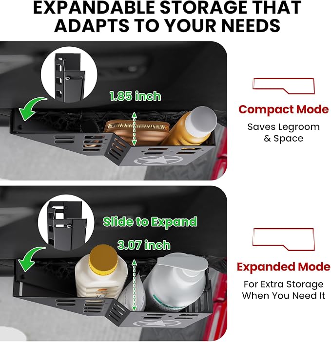 Updated Metal Front Door Storage Box Pockets Fit for JK JKU Wrangler, Adjustable Side Insert Organizer Box for Wrangler JK JKU 2007 2008 2009 2010 2011-2018 Interior Door Storage Accessories 2PCS
