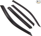 Outside Mount Window Vent Visors Rain Guards Compatible with Toyota RAV4 2001-2005 | Side Window Wind Deflectors Rain Shields | Black Tinted, 4 Pcs Set, BGWV-439