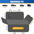 Dog Car Seat Cover for Back Seat with Storage Pocket Dog Hammock Protects Against Dirt Seat Covers for Cars Scratch Prevention Fits for SUVs and Trucks 54"x 58", Black
