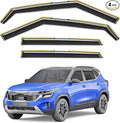 in-Channel Rain Guards Fit for Kia Seltos 2021 2022 2023 2024 2025 2026, Window Rain Guards Visors Vent Visors Window Deflector Vent Shades Car Accessories -4 pcs