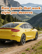 Extra-Thick Window Rain Guards Fit for Honda Civic Hatchback 2022-2026 Rain Guard HB LX Sport Touring EX-L Window Deflectors Side Window Visors Vent Shades Tape-on Vent Visors