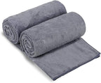 Large Bath Towels Set of 2, 30" x 60", Fast Drying, Soft Super Absorbent Oversized Microfiber Towel for Body, Use for Hotel, Salon, Yoga, Gym,Spa, Sauna, Shower, Pool, Sport - Grey Floral