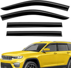 Extra Durable Window Deflectors Tape-On Window Visors Rain Guards Fit for Jeep Grand Cherokee 2022-2026, Sun Visors, Wind Vent for Shades, Exterior Car Accessories - 4pcs. AG0244