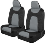 Waterproof Car Seat Covers Full Set – Black & Gray Seat Covers for Car Front & 60/40 Split Back Bench - Carseat Cover for Trucks, SUV - Universal Fit for Most Regular Size Vehicles