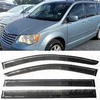 Window Visors Rain Guards Sun Shade Vent Deflectors for 2008-2016 Chrysler Town & Country, 2008-2020 Dodge Grand Caravan SUV Snow Wind Deflector Car Accessories 94251 4-Pieces Set