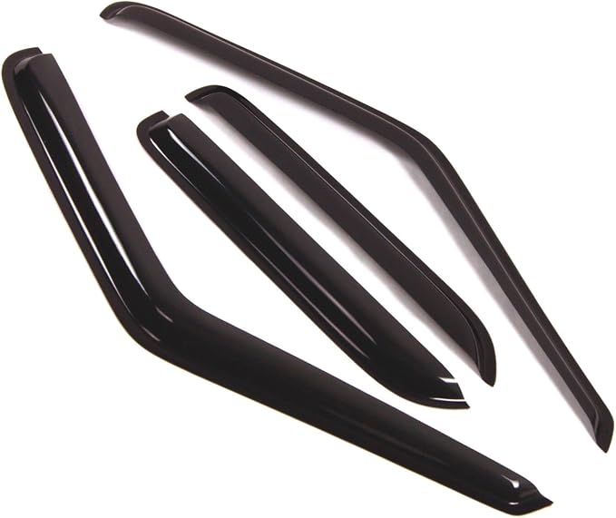 WD2-078 Dark Smoke 2 Pcs Set Window Visor (Outside Mount) Deflector Rain Guard Compatible with 1995-1999 Chevrolet Monte Carlo