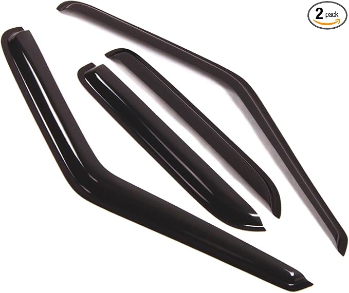 Outside Mount Window Vent Visors Rain Guards Compatible with Chevrolet Monte Carlo 1995-1999 | Side Window Wind Deflectors Rain Shields | Smoke Tinted, 2 Pcs Set, DGWV-078