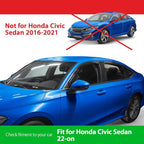 Goodyear Shatterproof in-Channel Window Deflectors for Honda Civic 2022-2026 Sedan, Rain Guards, Window Visors for Cars, Vent Deflector, Car Accessories, 4 pcs - GY008433